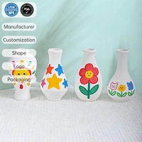 Moule en porcelaine DIY pour vase, décorations peintes à la main pour enfants de maternelle, ornements créatifs simples, ébauche blanche