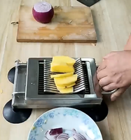 Lame de coupe commerciale pour légumes et fruits, trancheuse manuelle pour pommes de terre et tomates, machine de découpe domestique