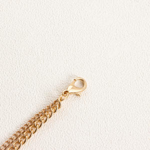 Collar G Minimalista Lariat para Mujer, Venta al por Mayor, con Colgante de Anillo Circular y Barra, Collar de Doble Capa con Anillo Circular - Product Image 3