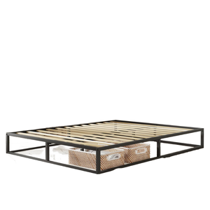 Có thể điều chỉnh hiện đại NỘI THẤT PHÒNG NGỦ Nữ Hoàng/Vua/kích thước đầy đủ bền sắt thép nền tảng Giường Mộc mạc gỗ dấu đôi khung giường - Product Image 1