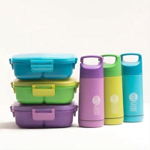 <b>Lunch</b> Box Leak Proof 3 Compartment <b>Lunch</b> Box 350 ML With Bottle 500 ML Reusable Microwave Freezer Safe Food Containers With Spoo - Product Image 1