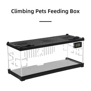 Relaxlines Escalade <span class=keywords><strong>Pet</strong></span> Boîte D'alimentation Acrylique Terrarium pour Reptile Quadrate <span class=keywords><strong>Pet</strong></span> <span class=keywords><strong>Cage</strong></span> avec Lumière - Product Image 6