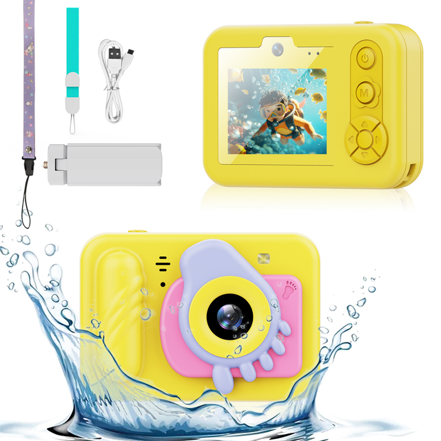 SHELLBOX 3-12 Years 1080P Support Video MP3 Games Children's Camera IP68 Waterproof Kids' Mini Digital Camera With Fill Light