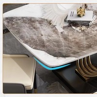Ensemble de table à manger de luxe personnalisable à prix d'usine avec plateau en marbre pour la maison et la restauration