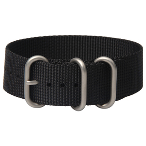 Bracelets de montre en nylon noir de première qualité de 20 mm, bracelets de montre en nylon réglables avec boucle à 3 anneaux, fabriqués en usine - Product Image 2