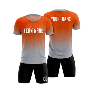 Uniformes de Fútbol de Alta Calidad para Invierno/Verano, Camisetas y Pantalones Cortos Estampados con Diseño de Bandera para Adultos - Product Image 1