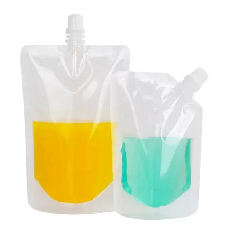 Saco de água dobrável para armazenar galão transparente, saco de embalagem para beber recipientes de 1 litro, 500ml