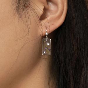 <span class=keywords><strong>Orecchini</strong></span> Pendenti Artigianali Boho in Resina con Fiori Secchi, Cristallo Trasparente Vintage, Placcati in Oro 18K per Donne - Product Image 5