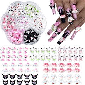 Kit de décoration d'ongles en boîte motif fleur de prunier de dessin animé, accessoires de manucure DIY, breloques pour salon, vente en gros, composants mixtes en vrac - Product Image 1