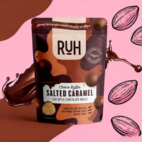Emballage de sacs en plastique imprimés de chocolat personnalisé Sacs en plastique recyclé pour emballage de chocolat aux noix sucrées