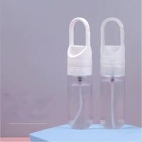 Flacon rechargeable portable en PETG de 20 ml et 50 ml, flacon pulvérisateur avec crochet et interrupteur à verrouillage rotatif, atomiseur à fine brume pour liquides cosmétiques