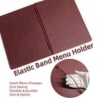 Porte-menu avec bande élastique pour café, boulangerie, bar, hôtel, restaurant, station balnéaire – Livre de menus à changement rapide avec élastique