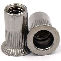 Écrou à sertir M4 M5 M6 M8 M10, écrou à sertir sur mesure à corps moleté, fourniture d'usine, écrou à sertir en acier inoxydable zingué et en aluminium