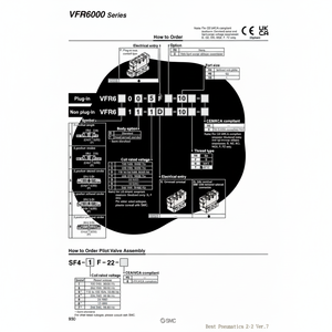Pièces pneumatiques VFR6310-3DZ-06 d'électrovanne pneumatique SMC - Product Image 1