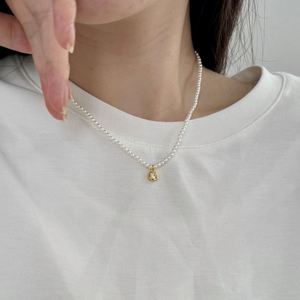 เครื่องประดับแฟชั่น Dylam เงินแท้ 925 ชุบโรเดียม ทอง 18K สร้อยคอประดับเปลือกหอยมุกและจี้เพชรซิคอเนีย 5A - Product Image 2