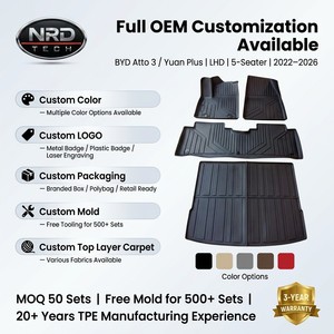Alfombrillas de TPE para Auto, OEM, al por Mayor, para BYD Atto 3 EV, 5 Plazas, 2022-2026, Volante a la Izquierda, Impermeables, Fáciles de Limpiar, Ajuste 3D Personalizado - Product Image 3