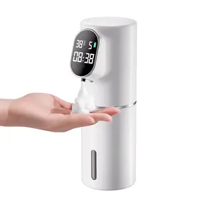 Dispenser sabun busa otomatis, dengan tampilan Led 320ml Dispenser sabun dengan pengisian daya USB 2 In 1 Desktop & hiasan dinding