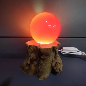 Support USB en bois original sculpté à la main pour sphère de cristal, support de présentation de boule de cristal DIY, base de veilleuse LED pour la décoration - Product Image 3