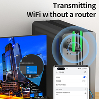 Nuevo Producto Veggieg, Adaptador de Antena Wifi, Adaptador de Red Inalámbrico de 1400 Mbps, Adaptador de Red Inalámbrico de Doble Banda de 1400 Mbps, Tarjeta LAN Wifi para PC