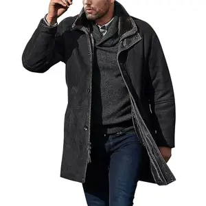 New Arrival Wholesale Price Spring Fashion Men's Italian style suede Leather coat