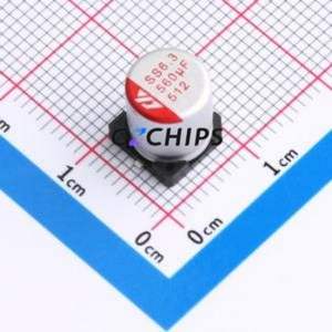 SS561M6R3F9R4R1Z00ZZ ตัวเก็บประจุแบบแข็ง SMD, D8xL9.4 มม. ( ความจุ: 560uF ) ( ความแม่นยำ: 20% แรงดันไฟฟ้าที่กำหนด: 6.3V ) - Product Image 1