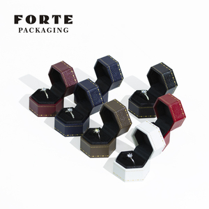 FORTE Packaging Luxury Leather Jewelry <b>Gift</b> <b>Box</b> Eco-friendly Customized Size for Bracelet Necklace <b>Earrings</b> Ring - Product Image 3
