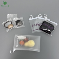 Logotipo impreso personalizado reutilizable pequeña joyería fundas de teléfono calcetines plástico esmerilado embalaje Pvc Zip Lock bolsa