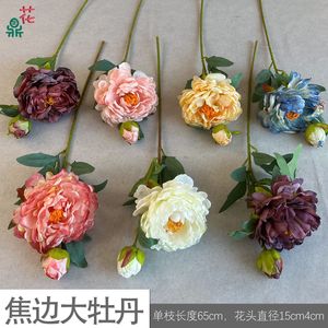 <b>Artificial</b> <b>Peony</b> Silk Flower Large Rustic Style Home Decor Handmade - Product Image 5