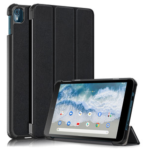 เคสแท็บเล็ตหนัง PU แบบพับได้สามตอน พร้อมแม่เหล็กในตัว สำหรับ <span class=keywords><strong>Nokia</strong></span> <span class=keywords><strong>T10</strong></span> 8 นิ้ว รุ่นปี 2022 - Product Image 1