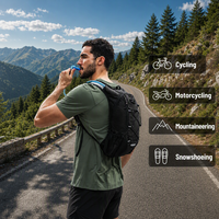 Sac à dos d'hydratation personnalisé avec logo, 12L avec poche à eau de 2L, OEM, léger, pour la course à pied, le cyclisme, la randonnée, vente en gros, usine d'articles de plein air