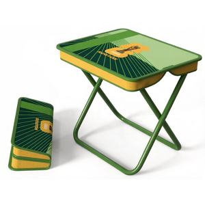 Tabouret pliant en aluminium sous licence <span class=keywords><strong>FIFA</strong></span> 2026 pour le visionnage, le camping et le jardin - Siège compact et portable Vert/Jaune Vif - Product Image 1