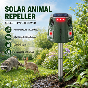 <span class=keywords><strong>Répulsif</strong></span> Solaire Ultrasonique 360 Degrés SAIJZEK en Gros pour Animaux : Oiseaux, Chiens, Chats, Singes, Cerfs, Souris - Product Image 1