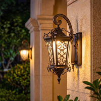Lanterne murale LED en aluminium de style européen classique, étanche IP65, pour projets de villas et jardins – Vente en gros usine