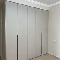 Armoire avec poignées, minimaliste, en MDF beige, dressing, verre, teck, moderne, marbre
