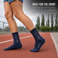Chaussettes mi-mollet en coton à motif sérigraphié personnalisé, côtelées, pour le sport, le quotidien et l'entraînement