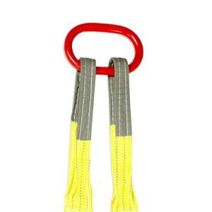 مزدوجة الساق البوليستر حزام الرافعات شقة مع الرابط الرئيسي وخطاف حبال لمختلف رفع والتزلج الاحتياجات - Product Image 2