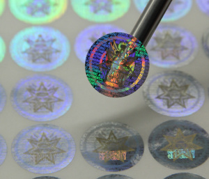 Màu in phản quang chống hàng giả Holographic Logo sticker3d in nổi Laser die-cắt <span class=keywords><strong>Hologram</strong></span> - Product Image 1