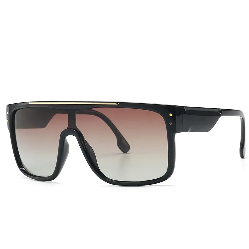 GWTNN Sonnenbrille quadrati polarizzati Vintage Mens River grandi occhiali da sole oversize di spessore