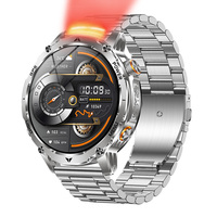 Montre connectée robuste pour l'extérieur avec GPS, écran AMOLED, carte SIM, écran de 1,7 pouces, batterie de 1100 mAh, étanche IPX8, suivi du sommeil et e-mail