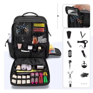 Estuche de Viaje para Barberos con Muestra Gratis, Bolsa de Peluquería de Gran Capacidad para Diversas Herramientas de Corte de Cabello, Mochila Negra para Barberos - Product Image 3