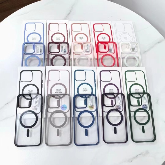 Wholesale Transparent clear Magnetic Phone Case for iPhone 16E 15 14 13 Pro Max 12 Mini 11 Xr Xs 8 PC Material Shockproof Cover