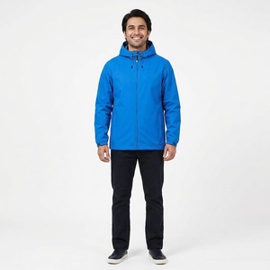 Custom Men's Windproof Canvas <b>Stand</b> Collar Front Logo Spring Autumn Fashionable Coat Outdoor Mountaineering Suit - Product Image 1