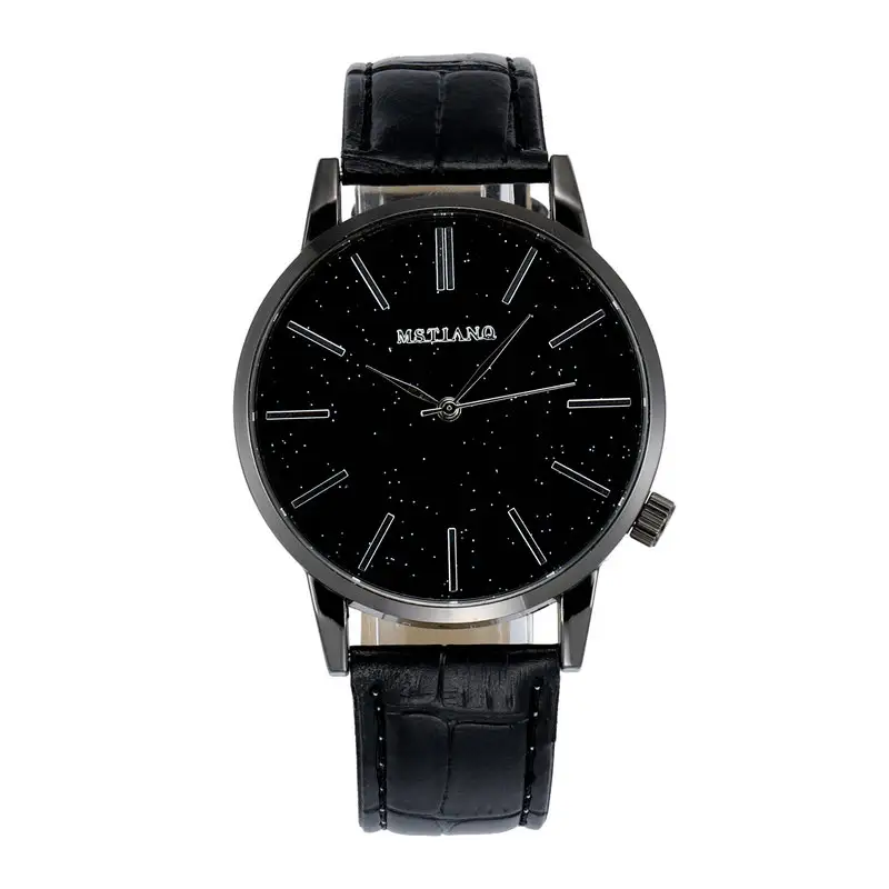 2022 Wholesale Luxury Fashion Star Sky Wrist Watch Simple High Quality Leather men quartz Watch