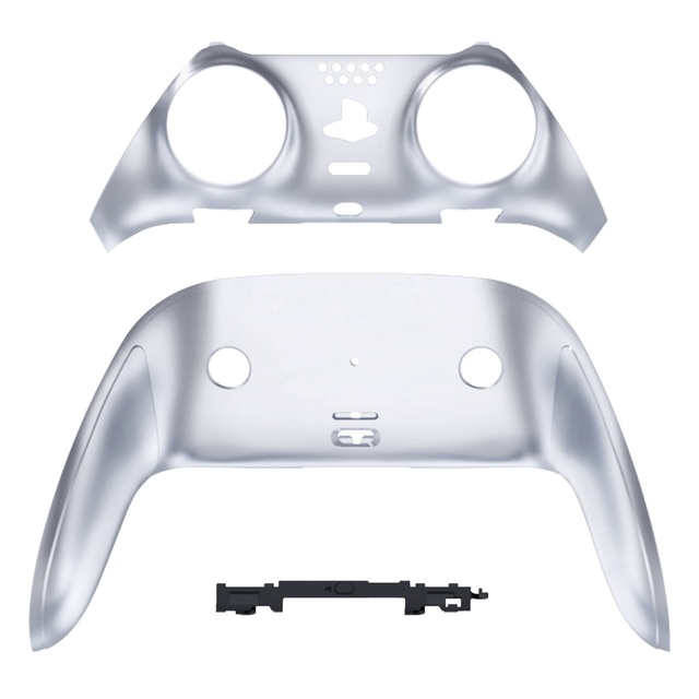 Personalized Decorative Faceplate for PS5 Edge, DIY Chroming Silver Upper & Bottom Cover Replacement