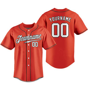 T-shirt de baseball vintage boutonné personnalisé T-shirts d'athlétisme Logo pour hommes Chemises pour jeunes Numéro Uniforme d'entraînement de l'équipe nationale - Product Image 3