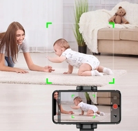 Support de téléphone intelligent avec suivi automatique du visage, stabilisateur de cardan, trépied IA, perche à selfie, télécommande pour prise de vue, rotation 360°