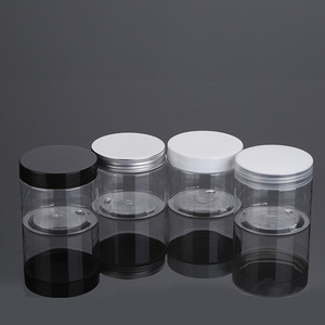 Transparent <b>Plastic</b> Jar 150ml Wide Mouth Cylinder Pet Cosmetic <b>Packaging</b> With Metal Cap For Cream Jewelry Sample Dispensing - Product Image 2