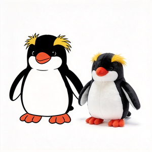 Venta Directa de Fábrica, Juguete de Peluche de Animales Adorables, Juguete de Peluche de Pingüino Rockhopper en Oferta, Muñeco de Peluche de Animales Personalizado - Product Image 1