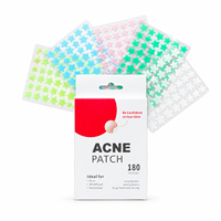 Patchs Hydrocolloïdes Anti-Acné 100% Hydrocolloïdes Marque Blanche, Transparents et Invisibles, en Forme de Cœur et d'Étoile Mignons, pour le Soin des Boutons et des Imperfections du Visage