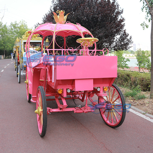 Carruaje de Caballos Eléctrico Rosa Calabaza al Mejor Precio para Bodas, Estilo Cenicienta, para Princesas, Lujo, Bodas y Paseos Turísticos - Product Image 5